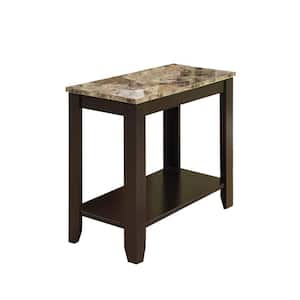 Jasmine 21.5 in. Cappuccino Particle Board, Laminate and MDF Accent Table