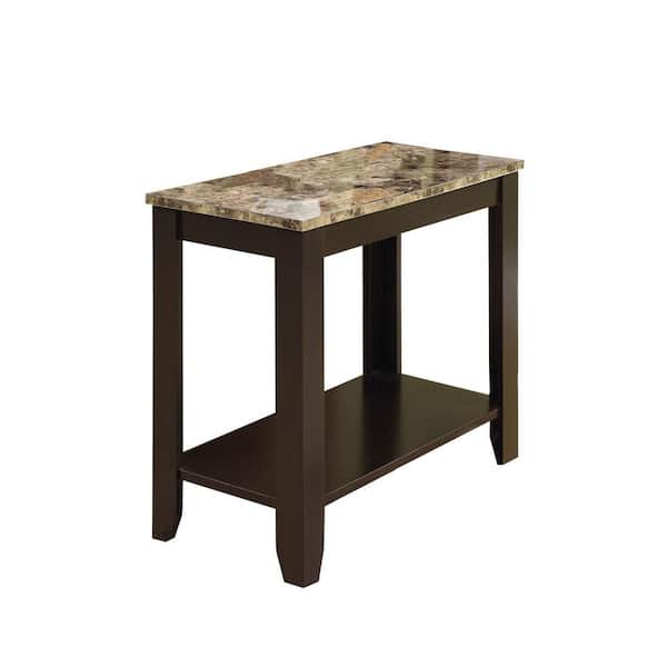 HomeRoots Jasmine 21.5 in. Cappuccino Particle Board, Laminate and MDF Accent Table