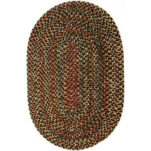 Kennebunkport Brown Multi 2 ft. x 3 ft. Oval Indoor/Outdoor Braided Area Rug