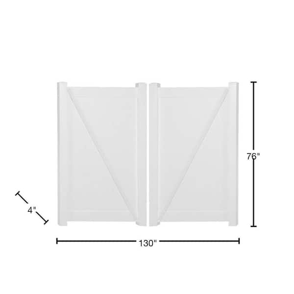 Weatherables Pembroke 10.8 ft. W x 6 ft. H White Vinyl Privacy