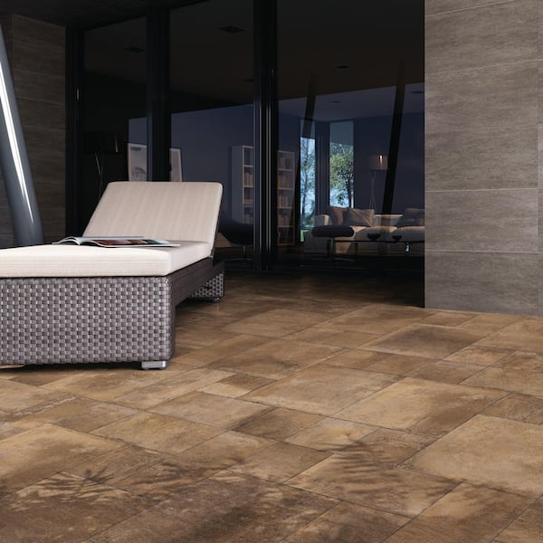 Adobe Terra Modular 39-3/8 in. x 39-3/8 in. Porcelain Floor and Wall Tile (10.84 sq. ft./Case)