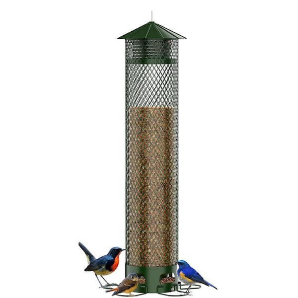 Metal Squirrel Proof Bird Feeders 5.5 lbs. Capacity for Outdoors