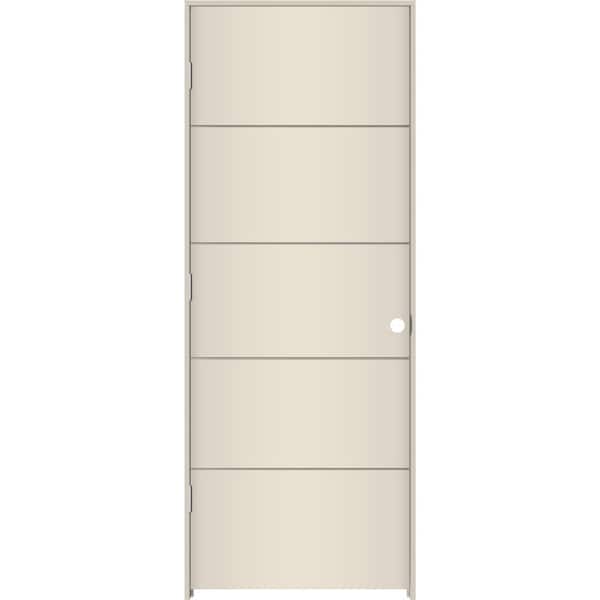 JELD-WEN 28 in. x 80 in. Right-Hand Solid Core Primed Composite Single Prehung Interior Door