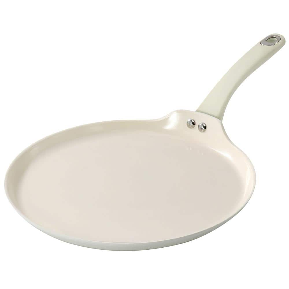 Martha Stewart Everyday Bowcroft 11 in. Aluminum Nonstick Frying Pan in Sage Green