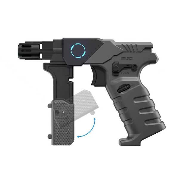 Foldable Grip Kitchen Butane Torch w/ Safety Lock and Blue LED Light for Cooking BBQ and Soldering (Butane Not Included)