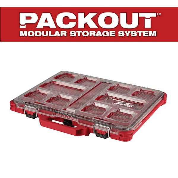 Milwaukee PACKOUT 11-Compartment Low-Profile Impact Resistant