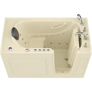 Safe Premier 60 in L x 30 in W Right Drain Walk-in Air and Whirlpool Bathtub in Biscuit