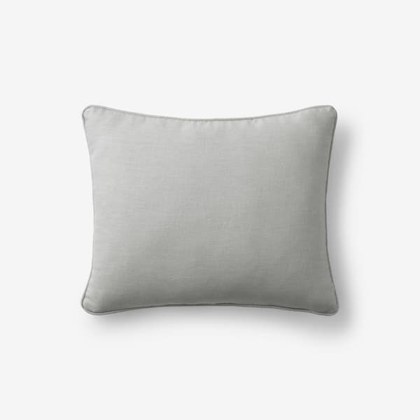 The Company Store Linen Gray Solid Machine Washable 16 in. x 20 in. Boudoir Cover
