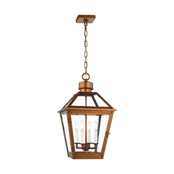 Generation Lighting Hyannis 24 in. 4-Light Natural Copper Outdoor Large Pendant Light