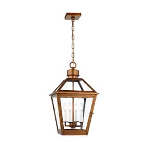 Hyannis 24 in. 4-Light Natural Copper Outdoor Large Pendant Light