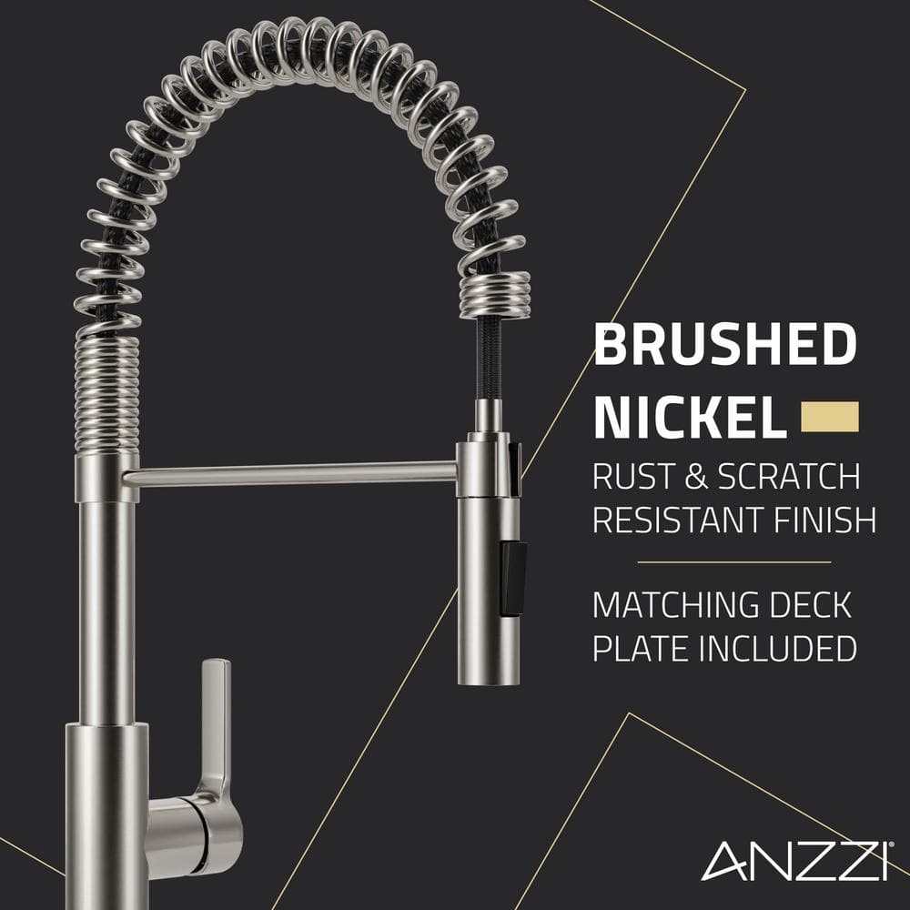 Brushed Nickel Touchless Pull-Down Kitchen Faucet with Motion Sensor