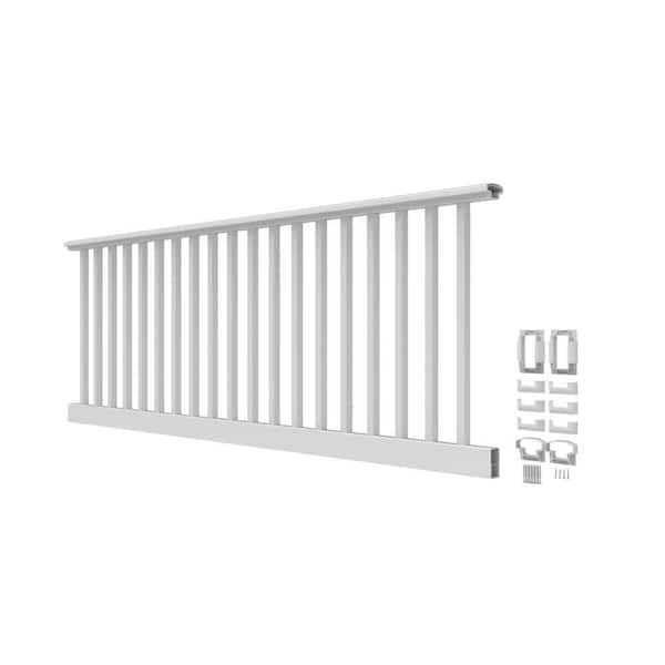RDI Original Rail 8 ft. x 36 in. White Vinyl Square Baluster Level Rail Kit
