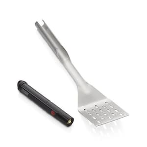 Grill Spatula with LED Flashlight Incorporated into Handle