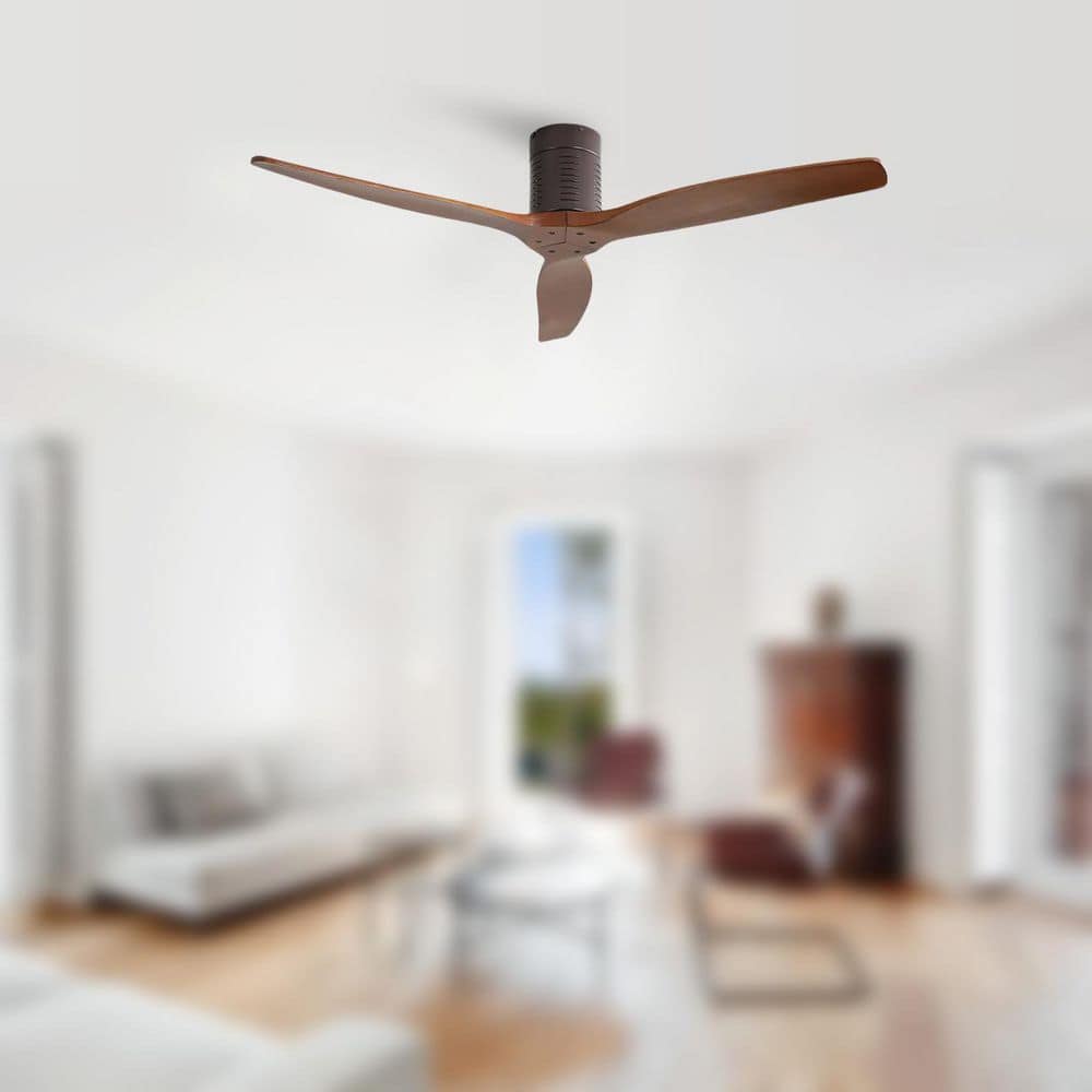 Turboflow Blade Span 52 in. Indoor Gold Modern Ceiling Fan with Remote ...