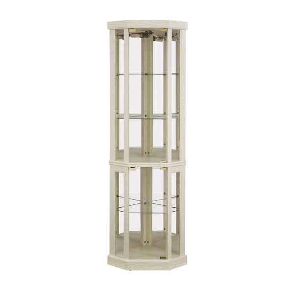 COWLOWN 16.5 in. W x 16.5 in. D x 69.85 in. H Bathroom White Linen Cabinet