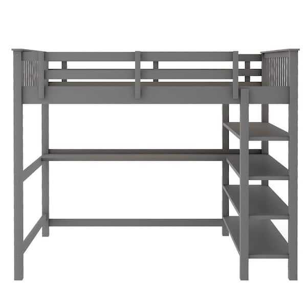 Storage Shelves And Under Bed Desk, Storage Bunk Beds With Desk