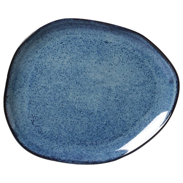 Denim Oval Dinner Plate 12.2" Stoneware, Set of 6