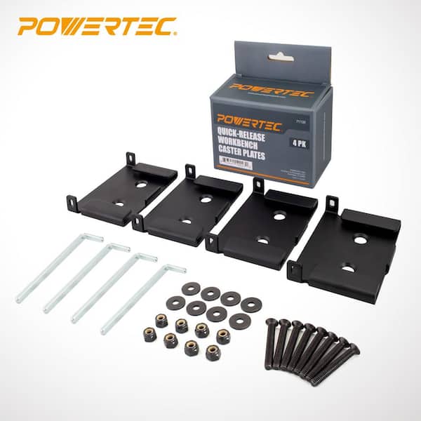 2-3/8 in. x 3-3/4 in. Quick-Release Caster Plates (4-Pack) 2-3/8 in. x 3-3/4 in. Quick-Release Caster Plates (4-Pack)
