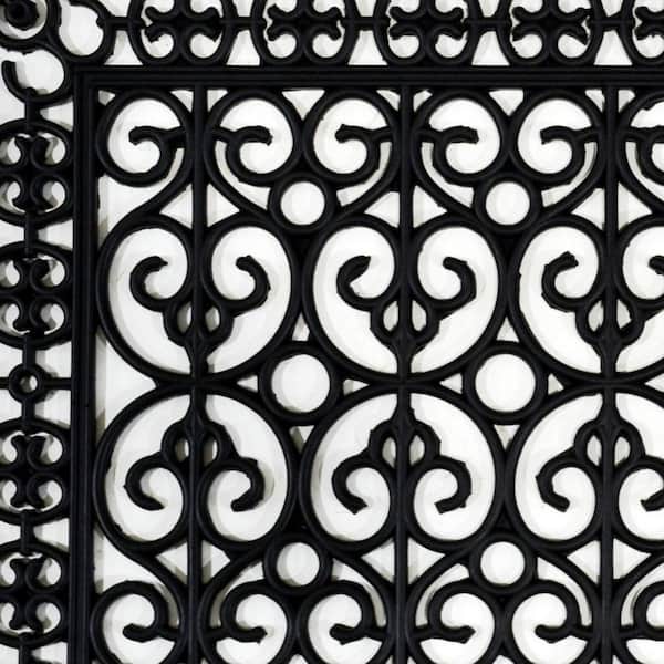 36 in. x 24 in. Black Rubber Outdoor Door Mat