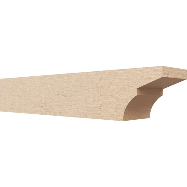 Ekena Millwork 6-in. x 6-in. x 32-in. Monterey Woodgrain, Primed Tan Timberthane Polyurethane Rafter Tail Brace