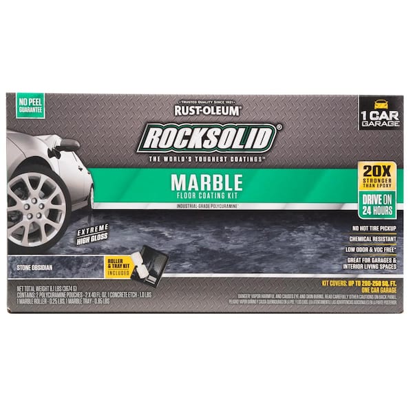 Rust-Oleum RockSolid 70 oz. Marble Stone Obsidian Garage Floor Kit 306320 -  The Home Depot