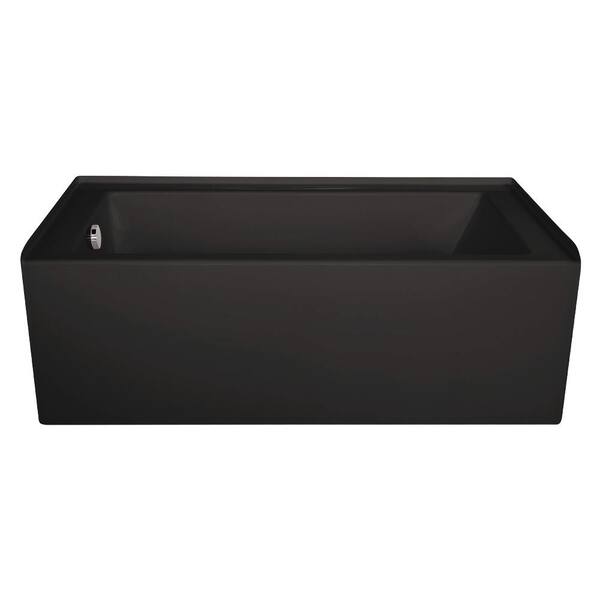 Hydro Systems Sydney 72 in. Left Hand Drain Rectangular Alcove whirlpool Bathtub in Black