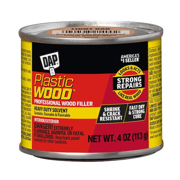 Plastic Wood 4 oz. Light Oak Solvent Wood Filler (12-Pack)