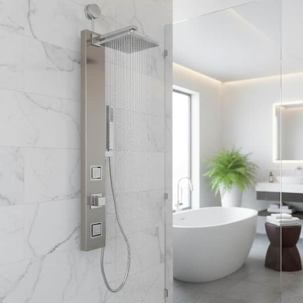 ANZZI 39 in. 2-Jetted Shower with Heavy Rain Showerhead and Spray