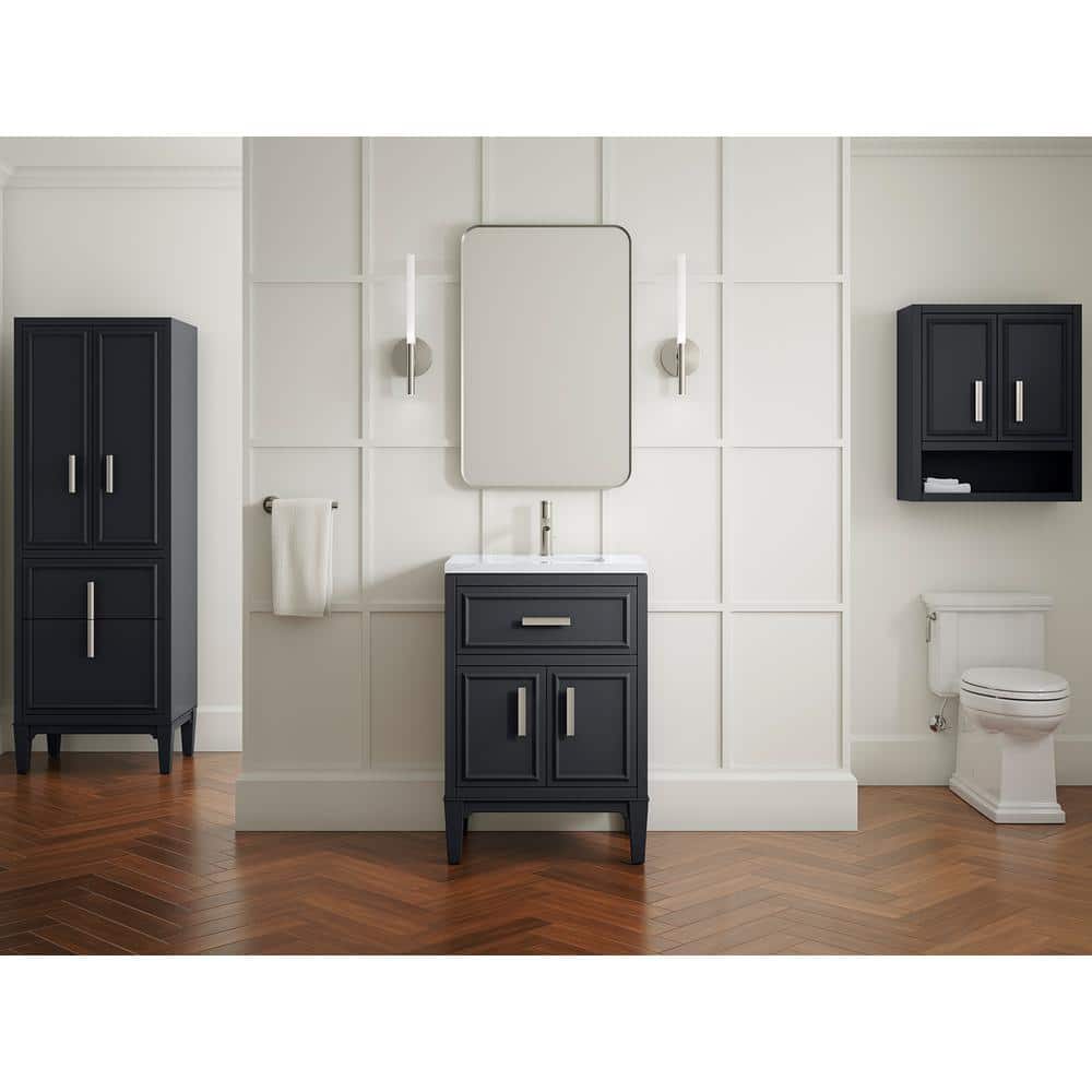 Southerk 24-Inch Slate Gray Quartz Bathroom Vanity