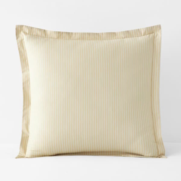 The Company Store Company Cotton Mariel Stripes Gold Cotton Percale Euro Sham
