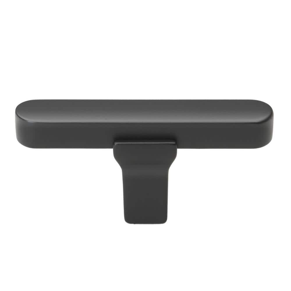 2-1/4 in. Matte Black Finish Solid Flat T-Bar Cabinet Knob (10-Pack) price history on PriceWatchPro