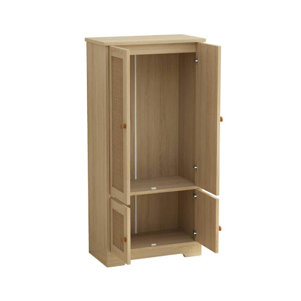 22.83 in. W x 12.2 in. D x 47.44 in. H Bathroom Beige Linen Cabinet