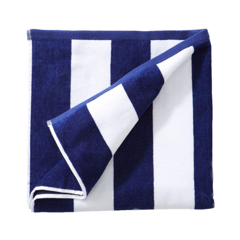 Super Soft Cotton Beach Towel in Navy Iris