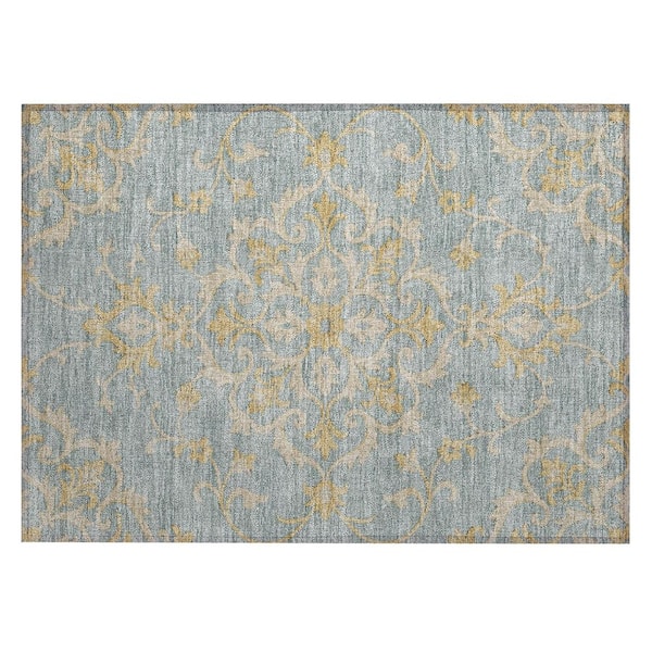 Chantille Machine Washable Indoor/Outdoor Abstract ACN2964 Spa 3 ft. x 4 ft. Area Rug