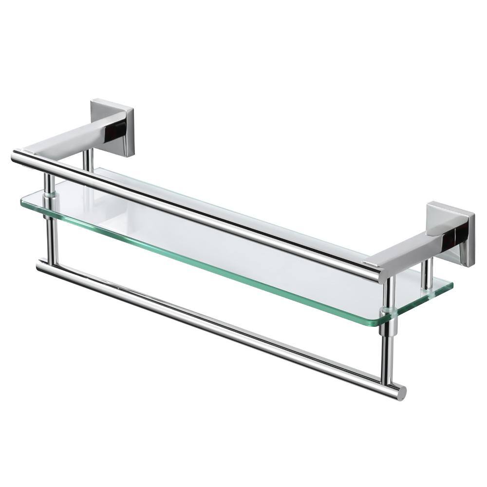 Square 20 in Wall Mounted Towel Rack Single Towel Holder in Chrome price history on PriceWatchPro