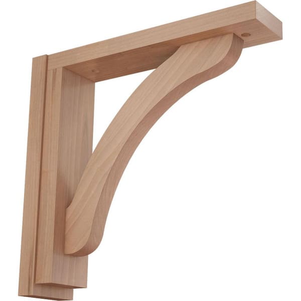Ekena Millwork 2-1/2 in. x 10-3/4 in. x 10-1/4 in. Cherry Reece Shelf Bracket