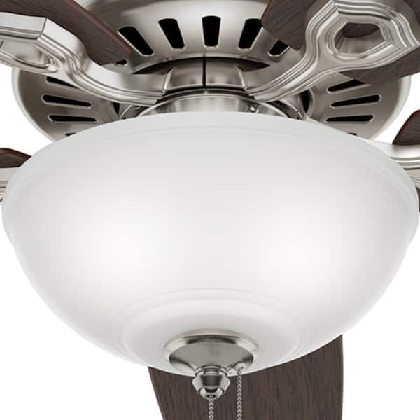 Hunter - Builder Deluxe 52 in. Indoor Brushed Nickel Ceiling Fan with Light Kit