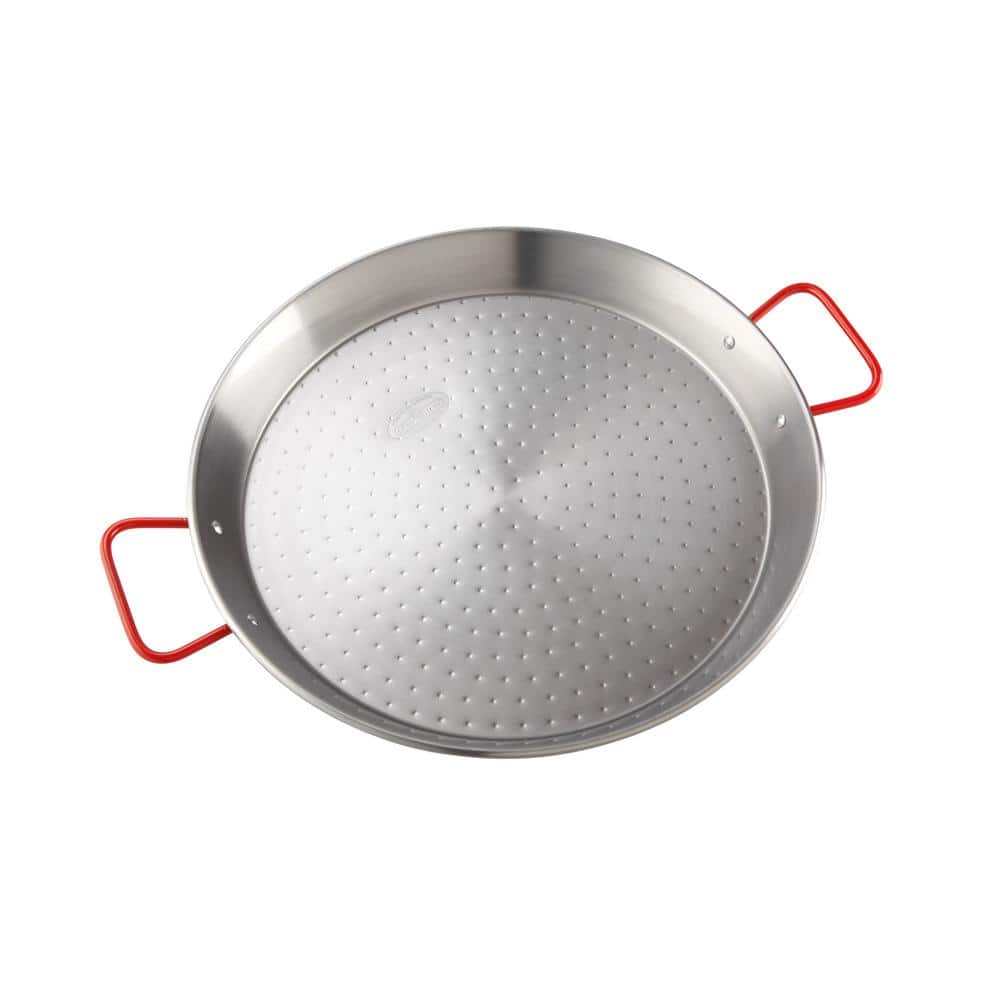 Magefesa 13.5" Carbon Steel Paella Pan with Red Handles