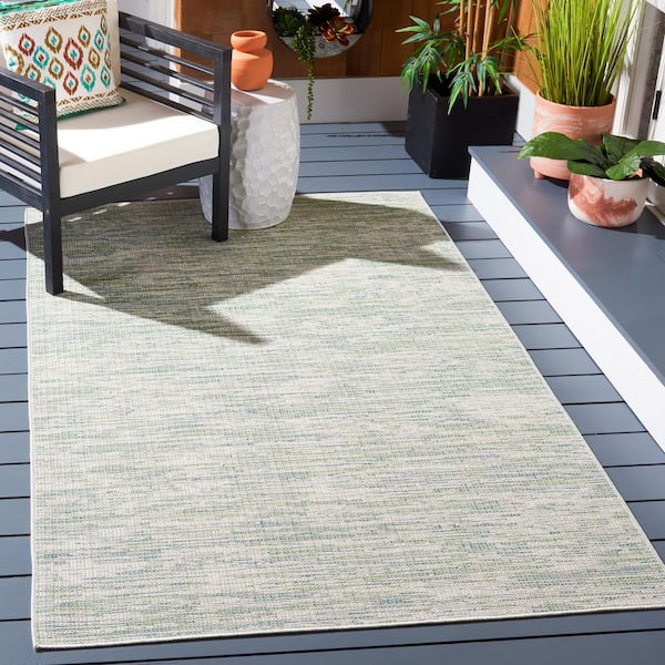 Hampton Green 6 ft. x 6 ft. Abstract Distressed Indoor/Outdoor Square Area Rug