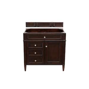 Brittany 35 in. W x 23 in. D x 32.8 in. H Single Bath Vanity CabinetWithout Top in Burnished Mahogany