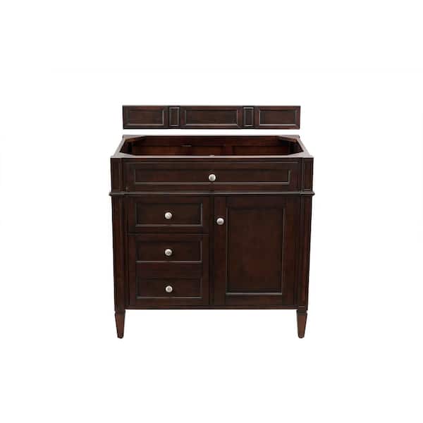 James Martin Vanities Brittany 35 in. W x 23 in. D x 32.8 in. H Single Bath Vanity CabinetWithout Top in Burnished Mahogany