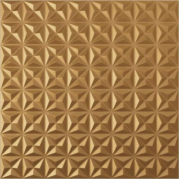 Ekena Millwork 19 5/8 in. x 19 5/8 in. Coralie EnduraWall Decorative 3D Wall Panel, Gold (Covers 2.67 Sq. Ft.)