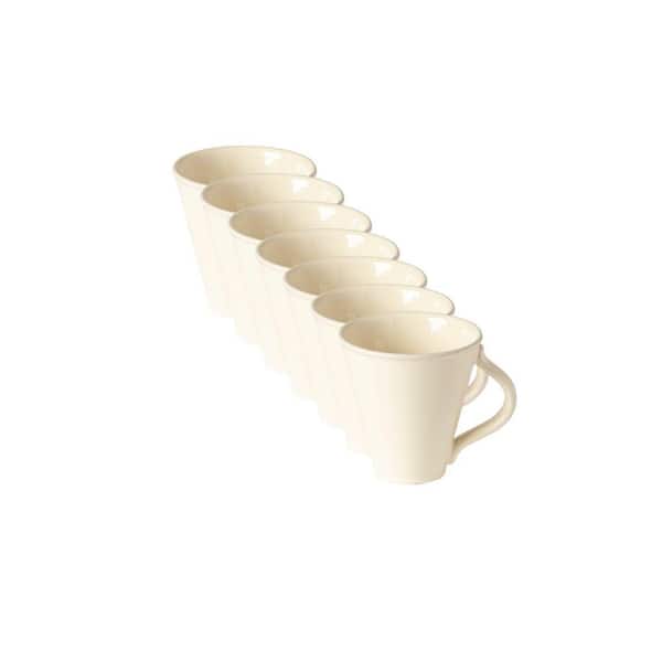 CASAFINA Cook and Host 10 oz. Ivory Stoneware Mug (Set of 6)