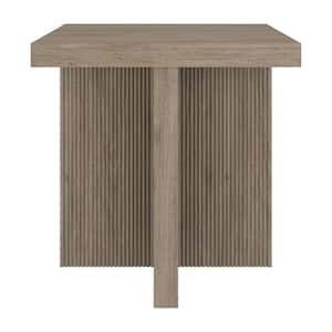 Boden 22 in. Antiqued Gray Oak Square MDF Top End Table