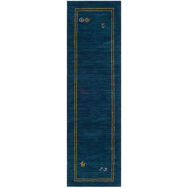 SAFAVIEH Himalaya Blue/Multi 2 ft. x 8 ft. Border Runner Rug