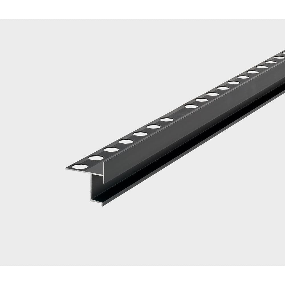Novopeldaño Aura Matt Black 3/8 in. x 98-1/2 in. L Stair Nosing Aluminum Tile Edge Trim price history on PriceWatchPro