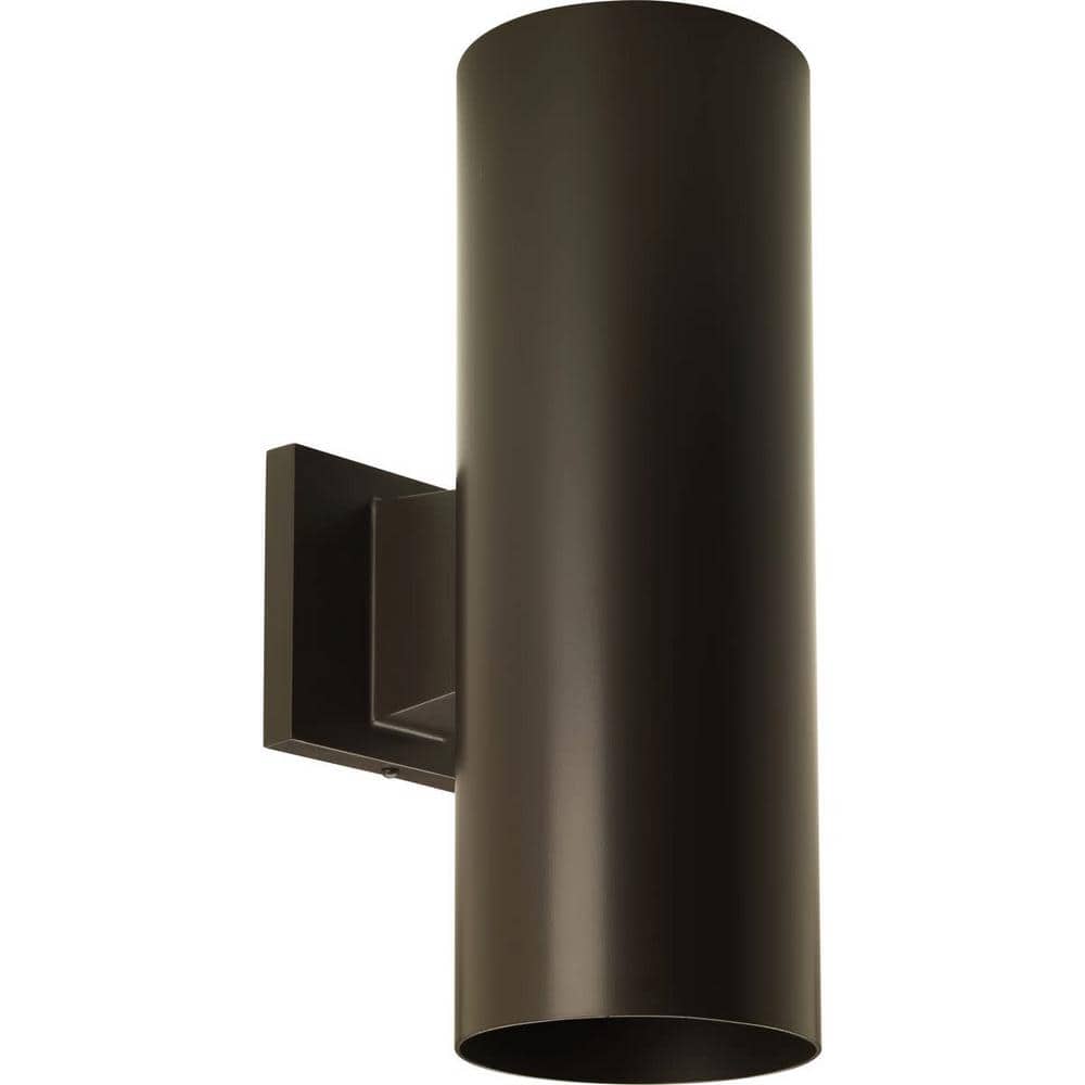 "Cylinder Collection 5"" Antique Bronze Modern Outdoor Up and Down Light LED Wall Lantern Light for Entry and Garage" price history on PriceWatchPro