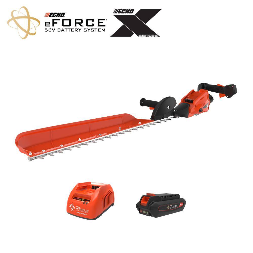 ECHO eFORCE 28 in. 56Volt X Series SingleSided Cordless Battery Powered Hedge Trimmer with 2.5