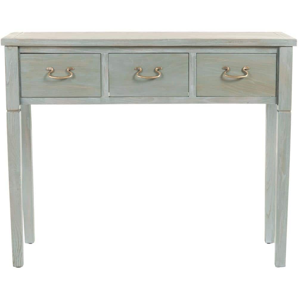 Cindy 40 in. 3-Drawer Gray Wood Console Table