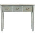 Cindy 40 in. French Gray Standard Rectangle Wood Console Table with Drawers